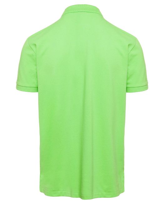 Polo Ralph Lauren Green Polo Shirt With Logo Embroidery In Cotton Piquet for men