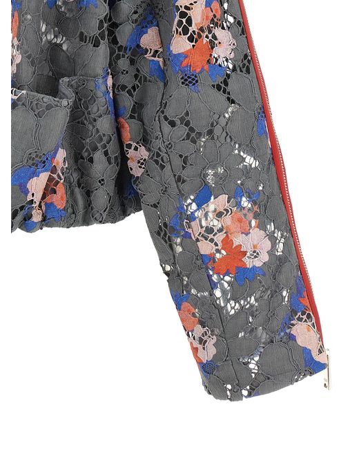 Fendi Blue Bouquet' Lace Blazer