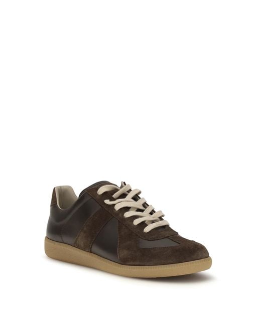 Maison Margiela White Leather Sneakers Trainers for men