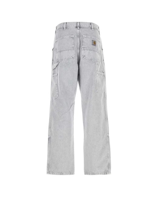 Carhartt Gray Denim Double Knee Pant for men