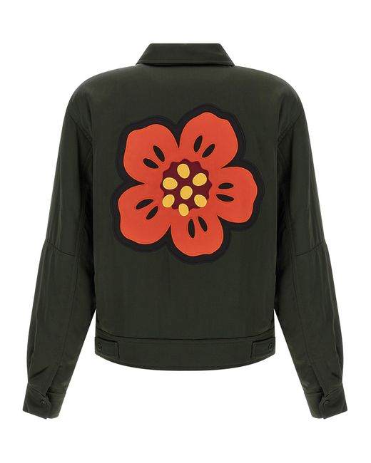 KENZO Green Boke Flower Puffer Jackets for men