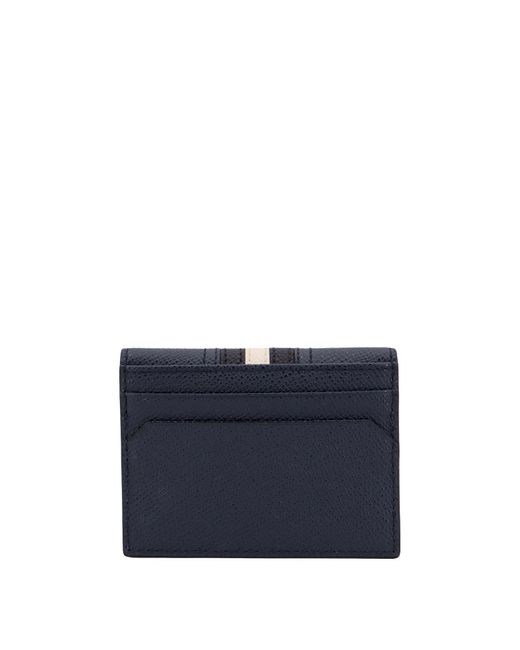 Bally Blue And Leather Wallet for men