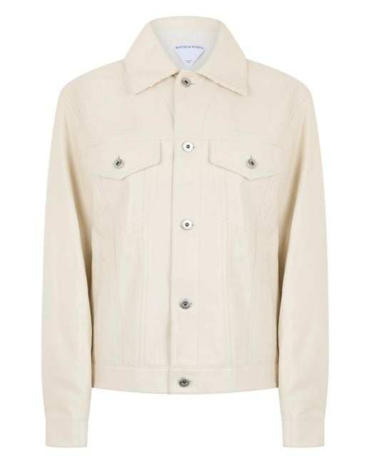 Bottega Veneta Natural Leather Jacket Lambskin