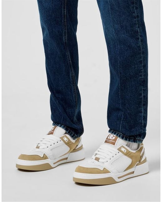 Dolce & Gabbana White Dolce & Gabbana New Roma Logo Sneakers for men