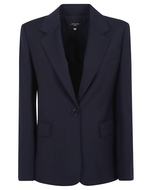 Weekend by Maxmara Blue Lamine Jacket
