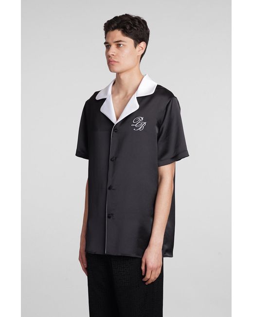 Balmain Shirt In Black Polyester for men