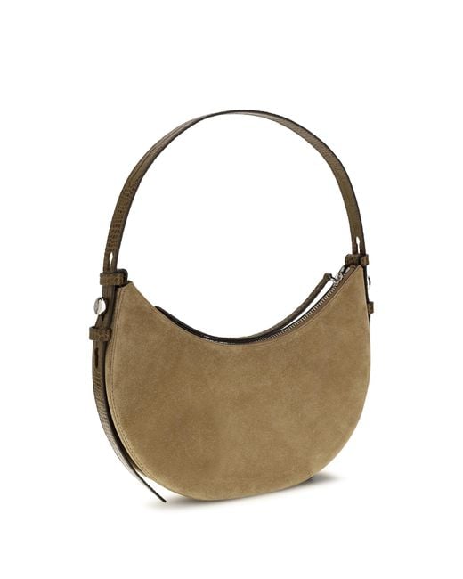 Tory Burch Metallic Romy Suede Half Moon Bag Shoulder