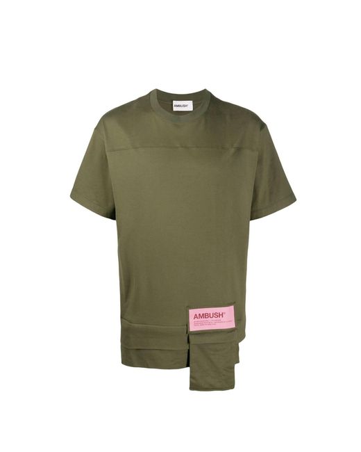 Ambush Green Cotton T-shirt for men