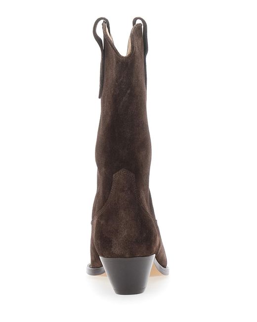 Isabel Marant Brown Ankle Boots Duerto Suede