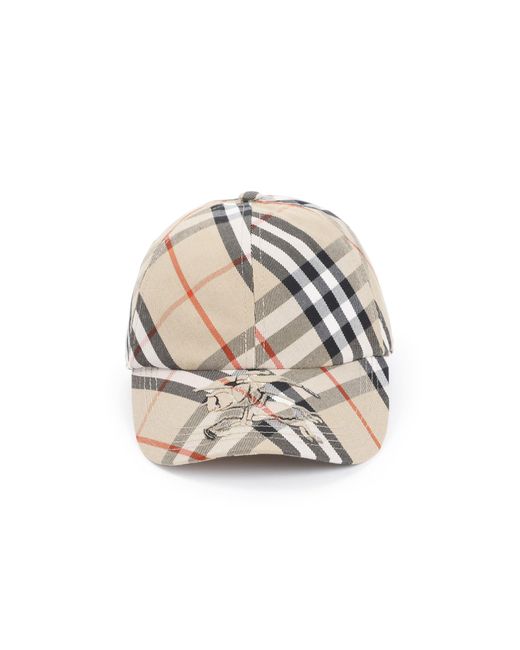 Burberry Metallic Check Baseball Hat for men