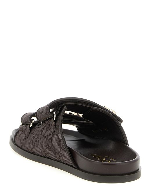 Gucci Black Cotton Slides Shoe