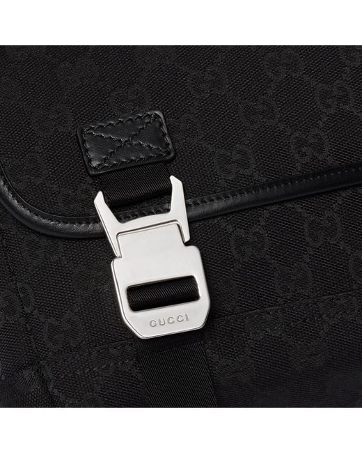 Gucci Black Gg Fabric Shoulder Bag for men