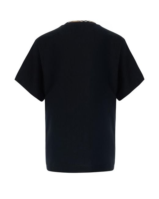 Burberry Black T-Shirt Ryan Cotton T-Shirts for men