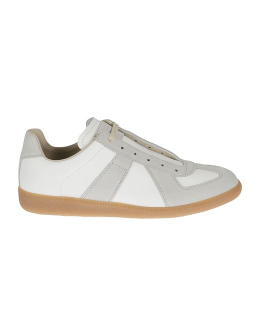 Maison Margiela White Lace Stretch Slip-On Sneakers for men