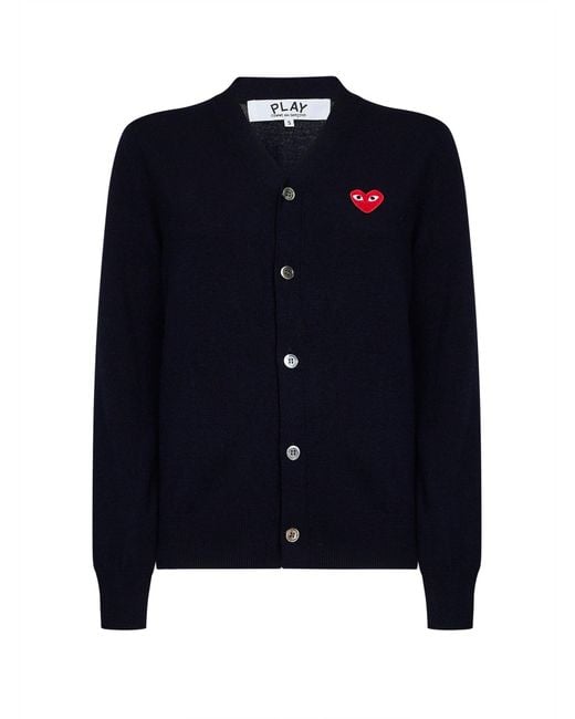 Comme des Garçons Blue Cardigan Wool Cardigans