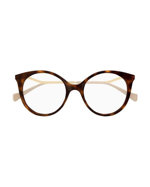 Gucci Brown Eyeglasses Square Full Rim, Havana- Frame And Clear Demo Lens Gg1009O001