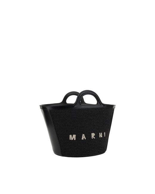 Marni Black Cotton Shoulder Bag