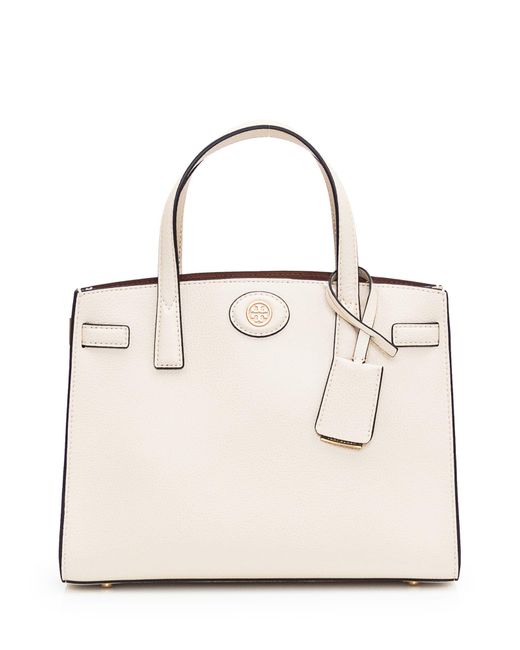 Tory Burch Robinson Small Bag in Natural | Lyst