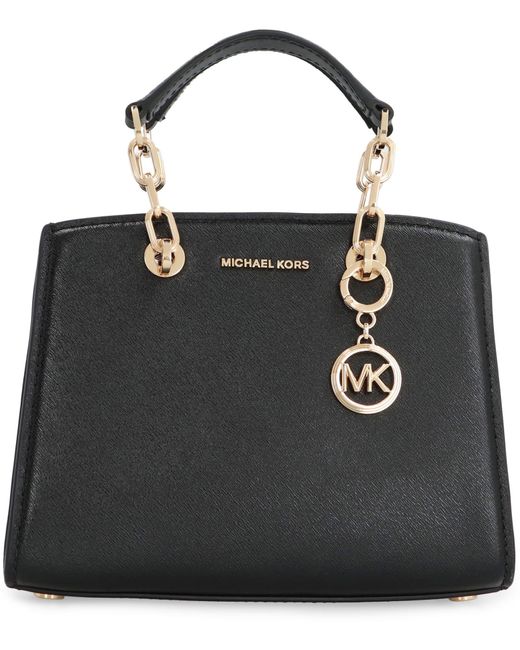 MICHAEL Michael Kors Black Cynthia Leather Mini Bag