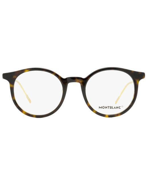 Montblanc Black Oval Eyeglasses Mb0004O 002 Dark Havana- 48Mm 0004 for men