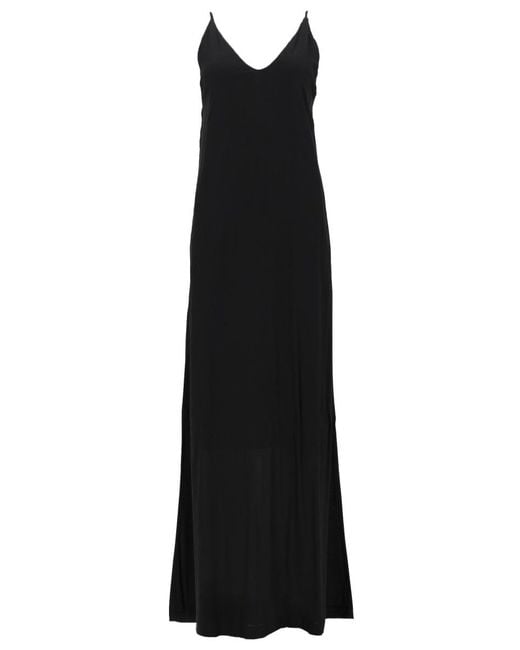 Nude Black Dress V-Neck Viscose