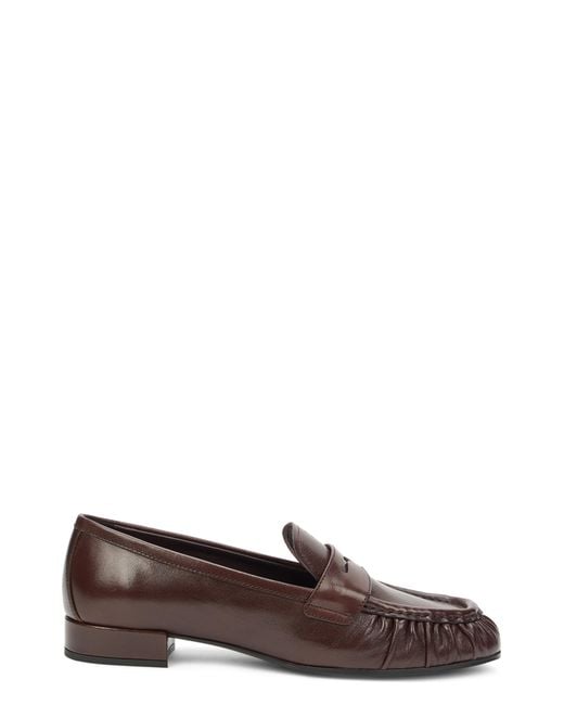Prada Brown Leather Loafers Calfskin