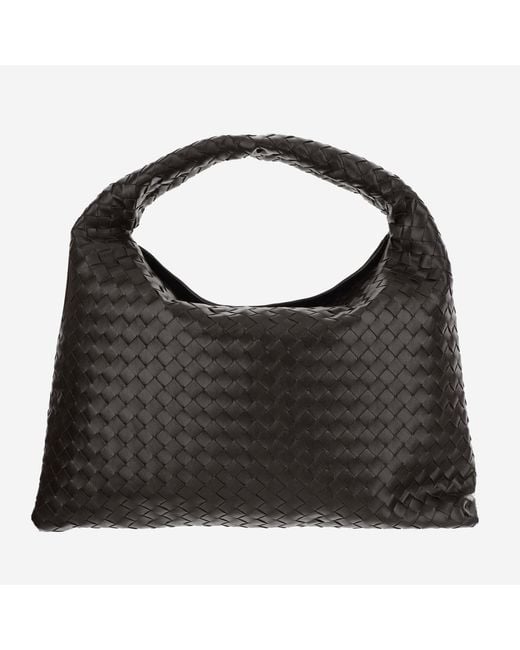 Bottega Veneta Black Large Hop Bag Calfskin Calf Skin Handbags