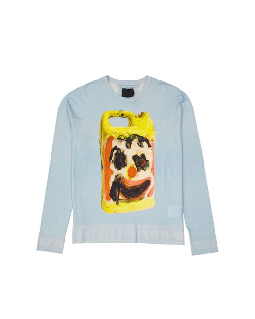 Givenchy White Wool And Silk Printed Sweater for men