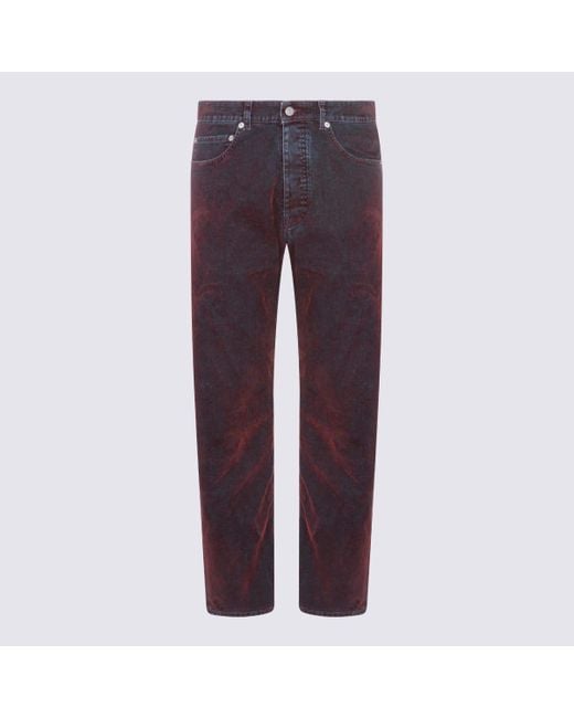 MM6 by Maison Martin Margiela Purple Cotton Pants for men