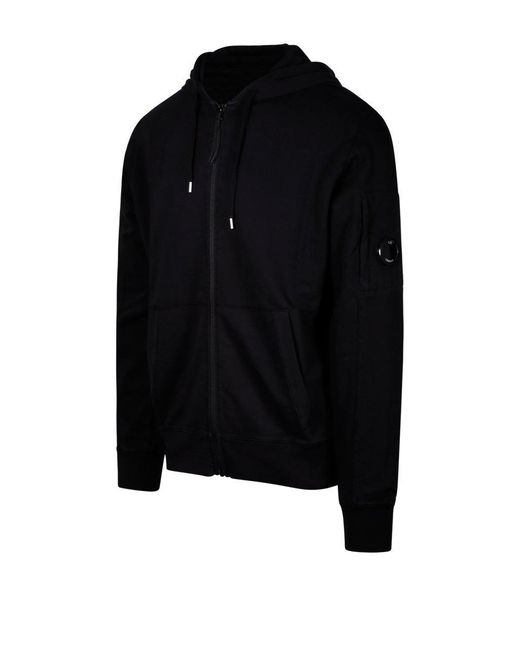 C P Company Blue Lens Detailed Zip-up Hoodie for men