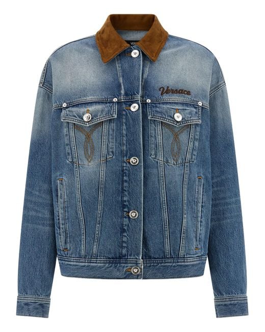 Versace Blue Trucker Jacket