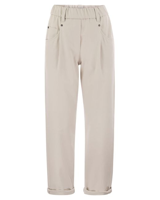 Brunello Cucinelli Natural Baggy Trousers