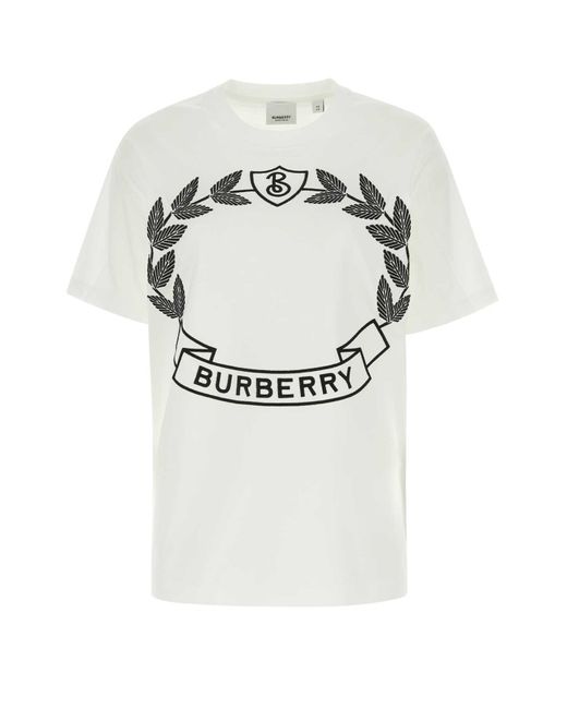 Burberry Gray White Cotton Oversize T-shirt