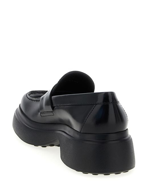 Tod's Black Leather Loafers