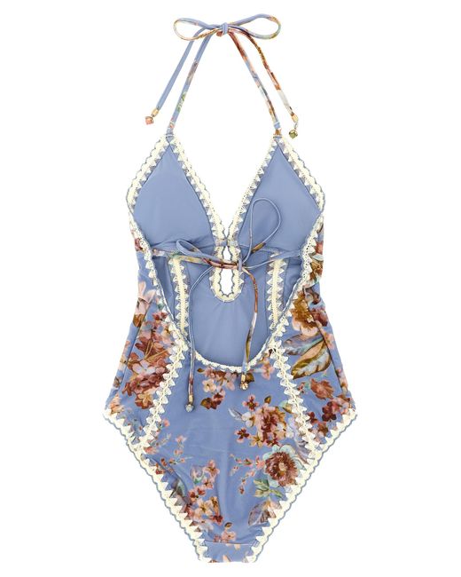 Zimmermann Blue Awaken One-Piece Swimsuit