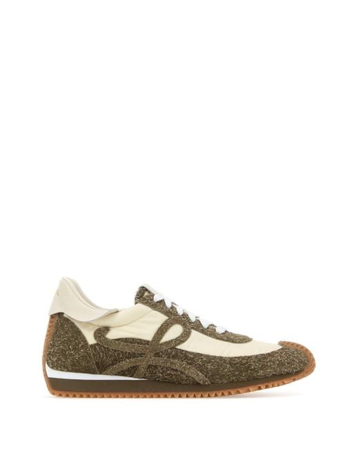 Loewe Natural Flow Runner Monogram Leather And Shell Trainers for men