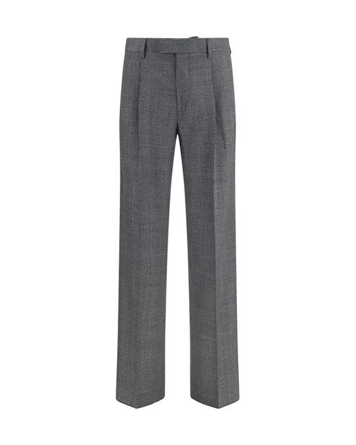 Lardini Blue Tailored Cotton-Blend Pants Polyester Trousers for men