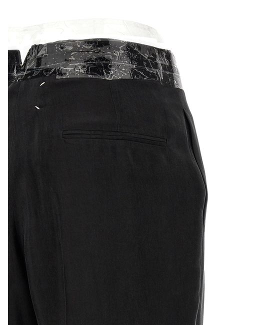 Maison Margiela Black 'Taped' Pants
