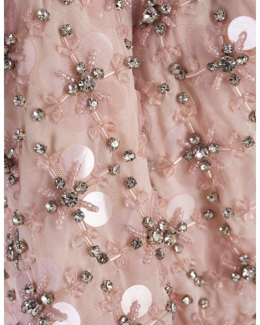 P.A.R.O.S.H. Pink Light Full Sequins Ginny Mini Skirt
