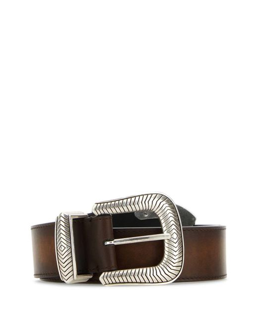 KATE CATE Brown Leather Tex Mex Belt