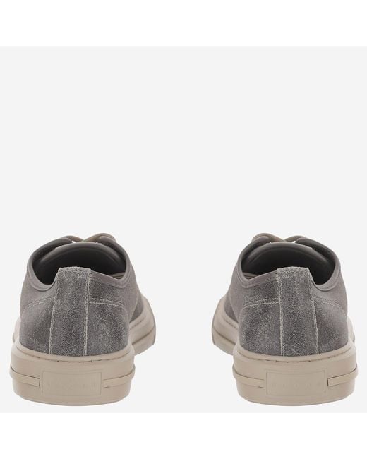 Hogan Gray Sneakers Rebel Suede Leather Trainers for men
