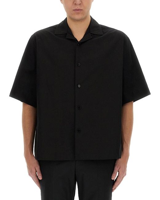 Jil Sander Black Cotton Shirt for men