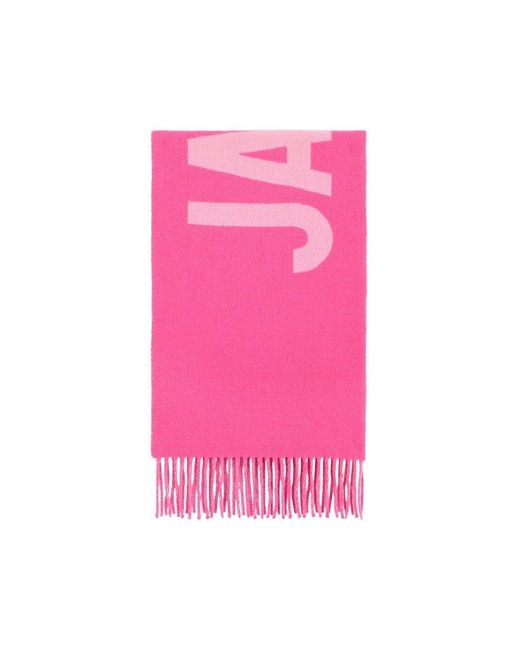 Jacquemus Pink Scarf Wool Accessories