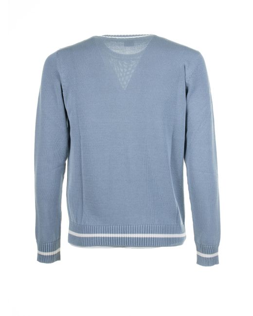 Eleventy Blue Light Crew-Neck Sweater for men