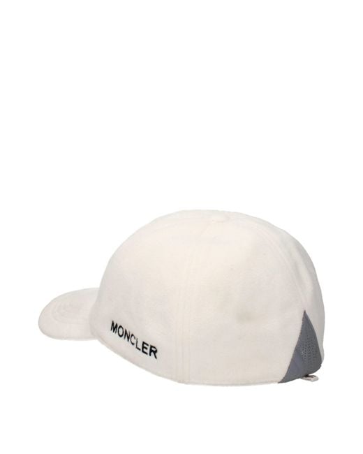 Moncler White Polyester Cap (Baseball Hat) for men