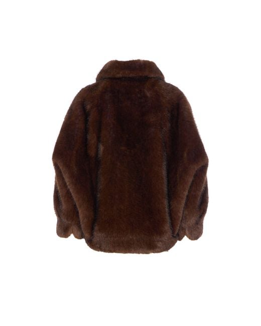 VALENTINI 1972 Brown Eco Fur Zibellino Jacket
