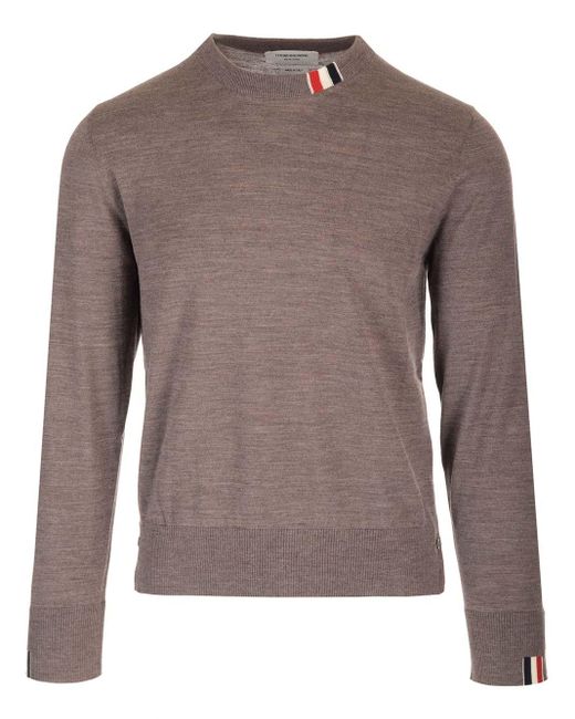 Thom Browne Brown Relaxed-fit Crew Neck Pullover for men