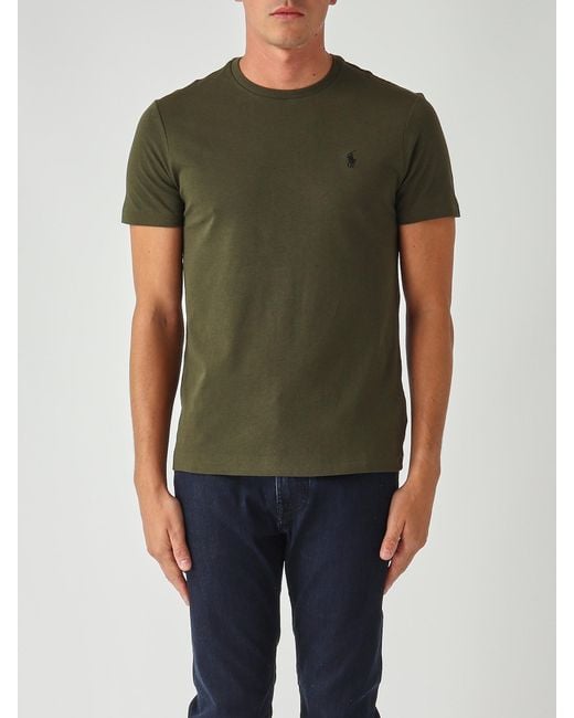 Polo Ralph Lauren Green T-Shirt M/C Girocollo for men