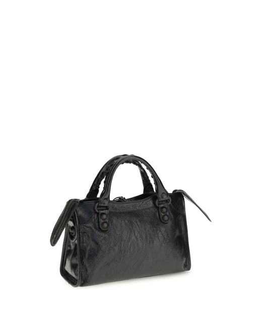 Balenciaga Black Shoulder Bag Le City Mini Lambskin Leather