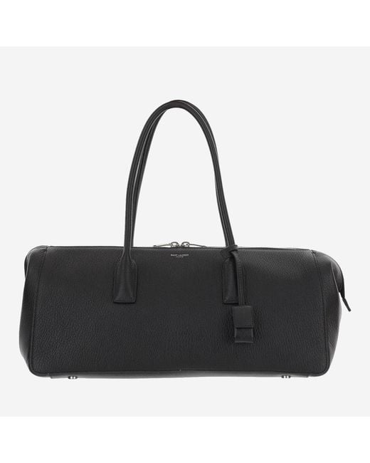 Saint Laurent Black Shoulder Bag Hammered Leather